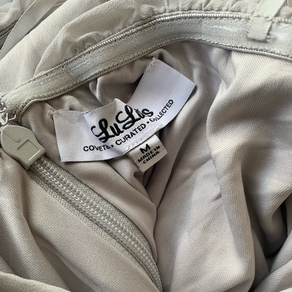 Lulu’s Moonlight Serenade Gray Strapless Maxi Dress - Picture 2 of 10